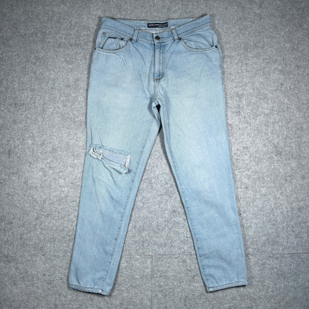 Vintage Lee denim jeans Mens 31x29 Light Blue Live‎ Comfort distressed 90s